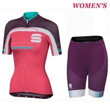 2016 Women Sportful Gruppetto Pink Cycling Jersey Short Sleeve Maillot Ciclismo and Cycling Shorts Cycling Kits cycle jerseys Ciclismo bicicletas
