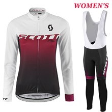 SCOTT RC Pro Women's Long Sleeve Jersey Cycling Jersey Long Sleeve and Cycling bib Pants Cycling Kits Strap XXS