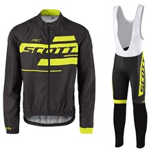 SCOTT RC Team 10 Wind Jacket Cycling Jersey Long Sleeve and Cycling bib Pants Cycling Kits Strap XXS
