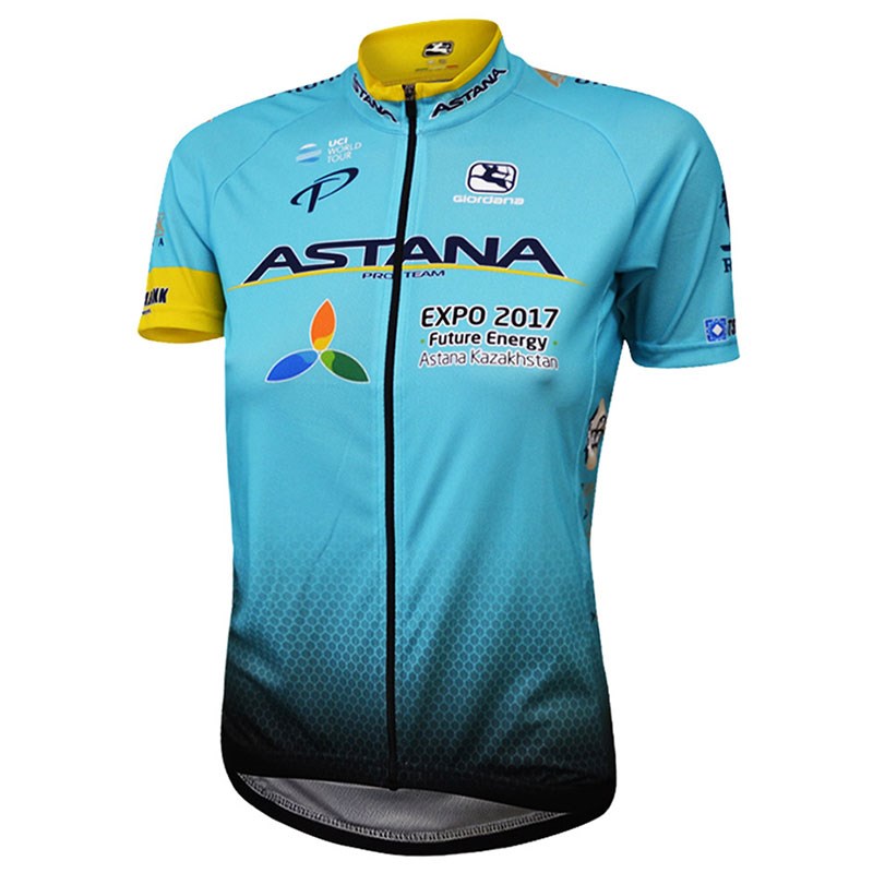 2017 VERO PRO ASTANA Cycling Jersey Short Sleeve Maillot Ciclismo and ...