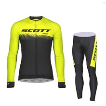 2018 Scott Cycling Jersey Long Sleeve and Cycling Pants Cycling Kits XS