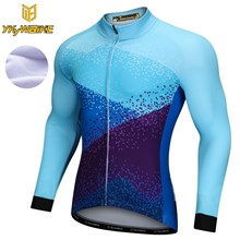 YKYWBIKE AC03 Thermal Fleece Cycling Jersey Ropa Ciclismo Winter Long Sleeve Only Cycling Clothing cycle jerseys Ropa Ciclismo bicicletas maillot ciclismo S