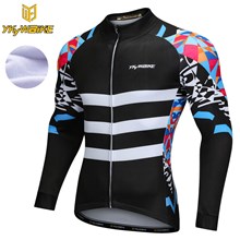 YKYWBIKE AC12 Thermal Fleece Cycling Jersey Ropa Ciclismo Winter Long Sleeve Only Cycling Clothing cycle jerseys Ropa Ciclismo bicicletas maillot ciclismo S