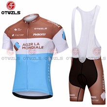 2018 AG2R Cycling Jersey Maillot Ciclismo Short Sleeve and Cycling bib Shorts Cycling Kits Strap cycle jerseys Ciclismo bicicletas