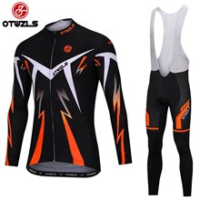 OTWZLS Cycling Jersey Long Sleeve and Cycling bib Pants Cycling Kits Strap