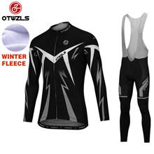 OTWZLS Thermal Fleece Cycling Jersey Long Sleeve Ropa Ciclismo Winter and Cycling bib Pants ropa ciclismo thermal ciclismo jersey thermal