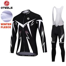 OTWZLS Thermal Fleece Cycling Jersey Long Sleeve Ropa Ciclismo Winter and Cycling bib Pants ropa ciclismo thermal ciclismo jersey thermal
