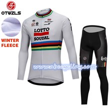 2018 LOTTO Thermal Fleece Cycling Jersey Ropa Ciclismo Winter Long Sleeve and Cycling Pants ropa ciclismo thermal ciclismo jersey thermal S
