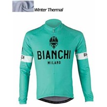 BIANCHI MILANO Curno celeste-white-black Thermal Fleece Cycling Jersey Ropa Ciclismo Winter Long Sleeve Only Cycling Clothing cycle jerseys Ropa Ciclismo bicicletas maillot ciclismo S