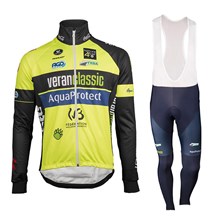 2017 Vermarc WB Veranclassic Aquality Cycling Jersey Long Sleeve and Cycling bib Pants Cycling Kits Strap XS