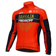 2018 Bahrain Merida Cycling Jersey Long Sleeve Only Cycling Clothing cycle jerseys Ropa Ciclismo bicicletas maillot ciclismo XS