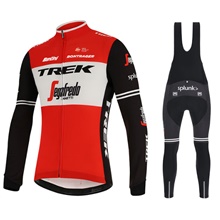 2019 TREK Cycling Jersey Long Sleeve and Cycling bib Pants Cycling Kits Strap S