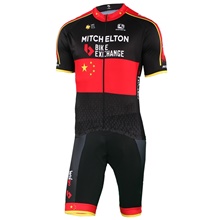 2019 MITCHELTON-SCOTT Chinese Champion Cycling Jersey Short Sleeve Maillot Ciclismo and Cycling Shorts Cycling Kits cycle jerseys Ciclismo bicicletas S