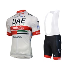 2019 UAE Cycling Jersey Maillot Ciclismo Short Sleeve and Cycling bib Shorts Cycling Kits Strap cycle jerseys Ciclismo bicicletas S