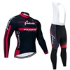 Equipacion Cilclismo Larga KUOTA 2020 | Cycling Jersey Long Sleeve and Cycling bib Pants Cycling Kits Strap XXS